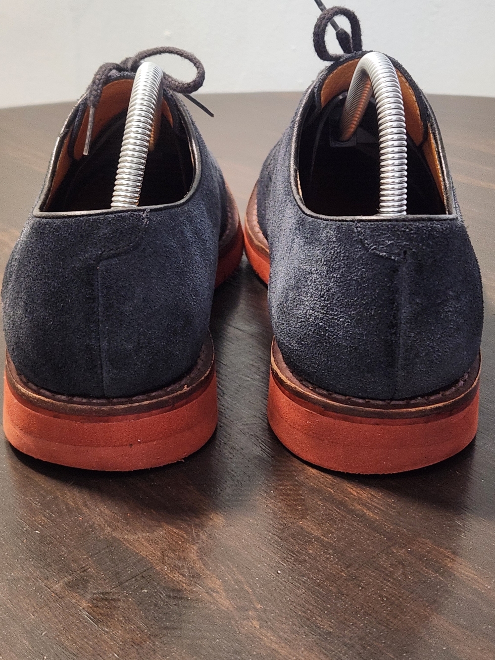 Cole Haan Country Derby Shoes Men’s 9D Blue Suede Lace Up Plain Toe Dress Casual - Picture 5 of 10